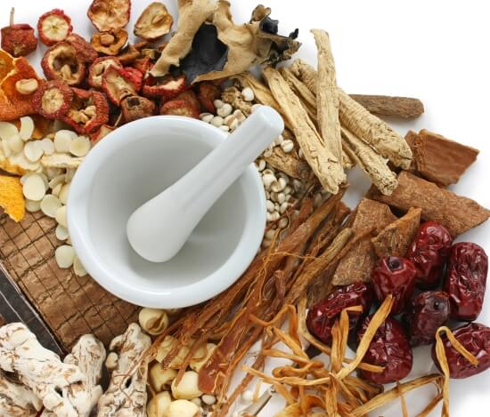 TCM uses treatments such herbal medicine, acupuncture to restore the body back to balance